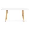 Dining table rectangular Scandinavian style with TRINE (white) wooden extensions - image 28185