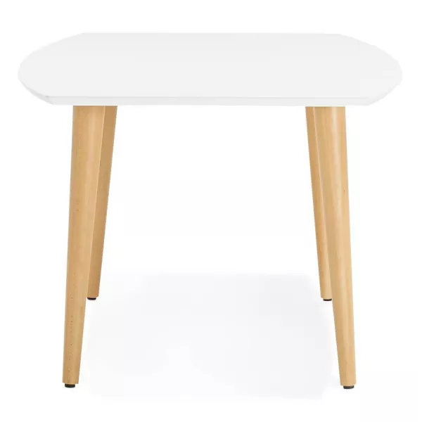 Dining table rectangular Scandinavian style with TRINE (white) wooden extensions - image 28186