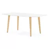 Dining table rectangular Scandinavian style with TRINE (white) wooden extensions - image 28187