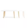 Dining table rectangular Scandinavian style with TRINE (white) wooden extensions - image 28190