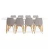 Dining table rectangular Scandinavian style with TRINE (white) wooden extensions - image 28200