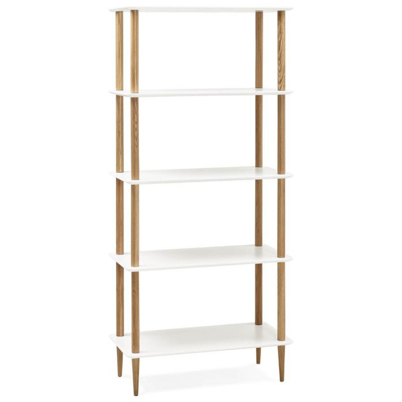 Shelf design bookcase style Scandinavian ERIKA wooden (white) to associate with Weather Resistant Garden Shelves