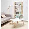 Regal Bücherregal Designstil skandinavischen ERIKA aus Holz (weiß) mit assoziieren Zeitgenössische Lederregale