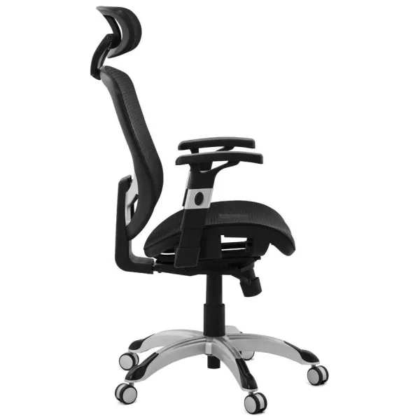 Design and modern office chair ergonomic AXEL (black) fabric to associate with Office Chairs With Armrests For More Comfort