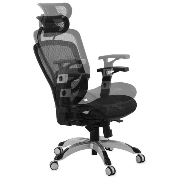 Design and modern office chair ergonomic AXEL (black) fabric to associate with High Quality Solid Wood Office Chairs