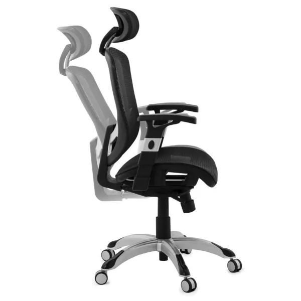 Design and modern office chair ergonomic AXEL (black) fabric to associate with Designer Office Armchairs for Dining Room