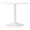 Dining table or desk round design Scandinavian NILS wood and metal painted (O 90 cm) (white) - image 28382