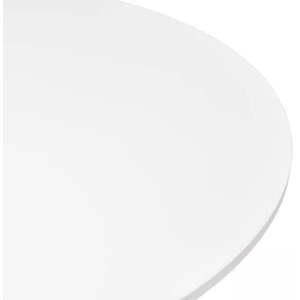 Dining table or desk round design Scandinavian NILS wood and metal painted (O 90 cm) (white) - image 28384