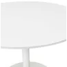 Dining table or desk round design Scandinavian NILS wood and metal painted (O 90 cm) (white) - image 28385