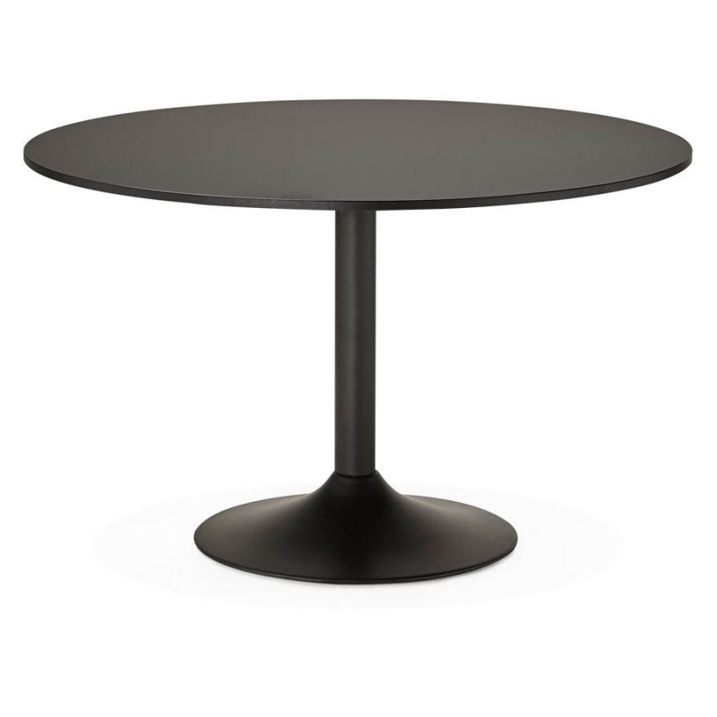 Table de bureau ou repas design ronde ASTA en bois et métal peint (Ø 120 cm) (noir) - image 28392