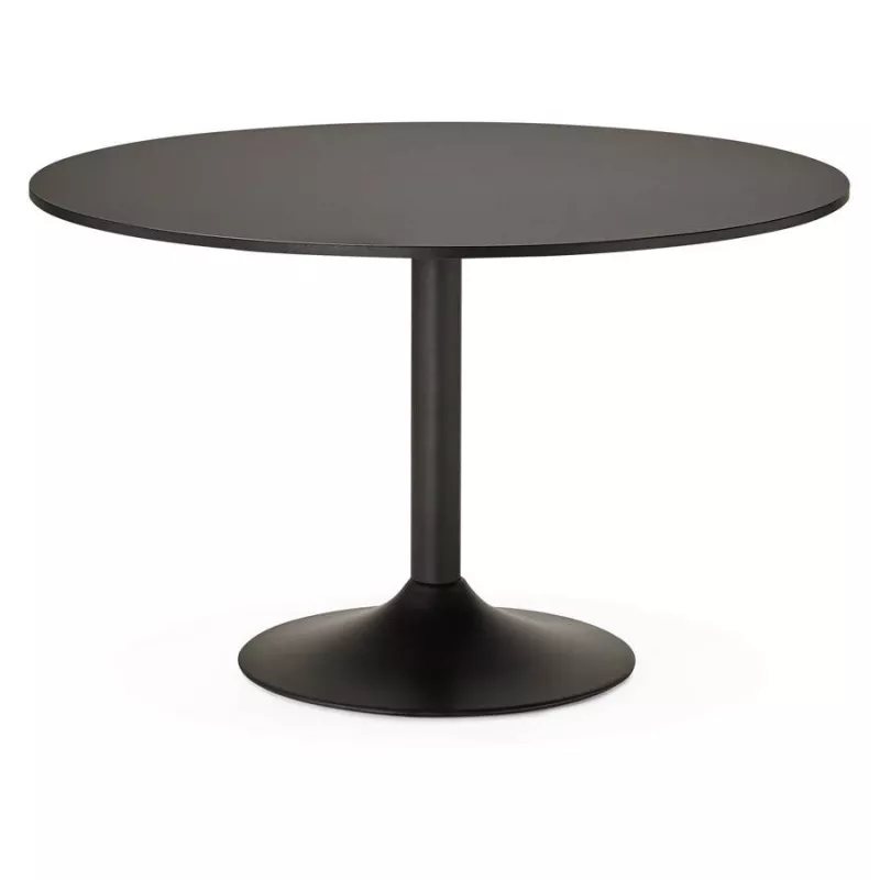 Bürotisch oder Runde Design Mahlzeit ASTA in Holz und Metall lackiert (Ø 120 cm) (schwarz) - image 28392