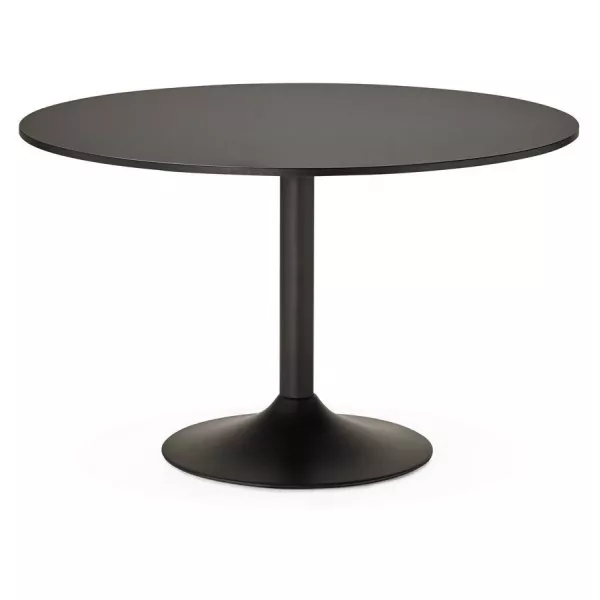 Bürotisch oder Runde Design Mahlzeit ASTA in Holz und Metall lackiert (Ø 120 cm) (schwarz) - image 28392