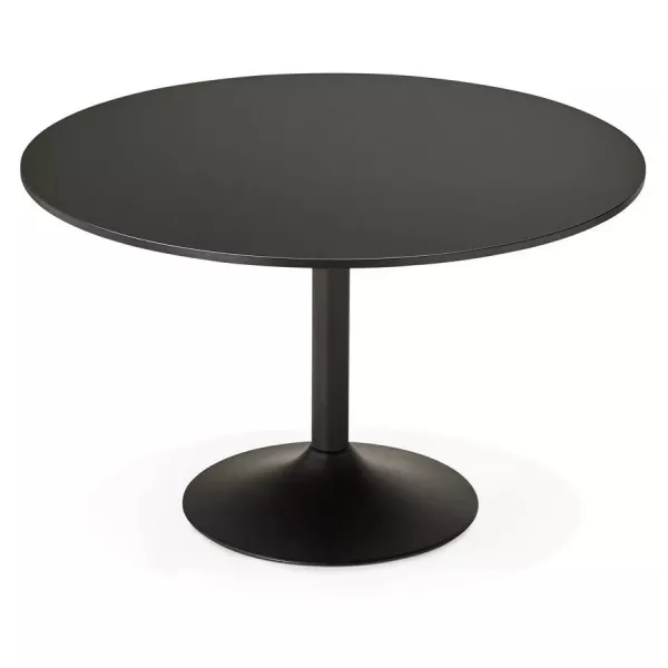 Table de bureau ou repas design ronde ASTA en bois et métal peint (Ø 120 cm) (noir) - image 28394