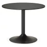 Mesa de comedor o escritorio diseño madera NILS y metal pintado (O 90 cm) (negro) - image 28402