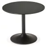 Mesa de comedor o escritorio diseño madera NILS y metal pintado (O 90 cm) (negro) - image 28404