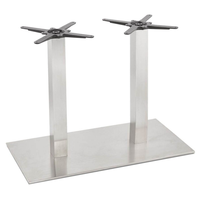 Double foot of table RAMBOU brushed steel (50cmX100cmX73cm) - image 28521