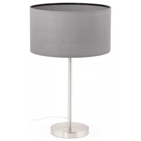 Lampe de table design réglable en hauteur LATIUM en tissu (gris) - image 28695