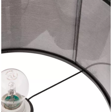 Lampe de table design réglable en hauteur LATIUM en tissu (gris) - image 28700