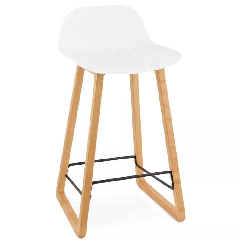 Stool barstool Scandinavian mid-height SCARLETT MINI (white) to associate with Scandinavian Stools With a Clean Design