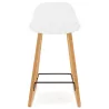 Stool barstool Scandinavian mid-height SCARLETT MINI (white) to associate with Padded Stools For Optimal Comfort