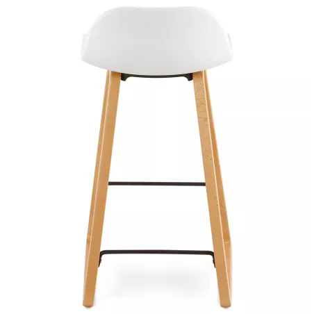 Stool barstool Scandinavian mid-height SCARLETT MINI (white) to associate with Contemporary Leather Stools