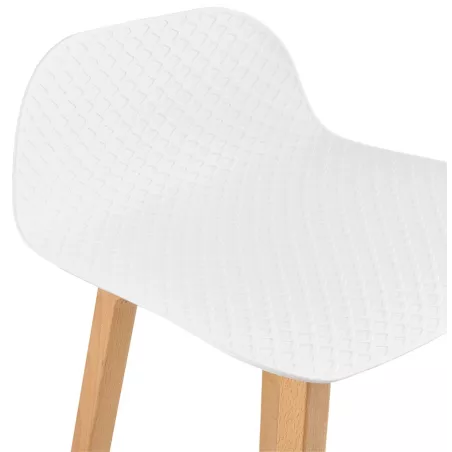 Stool barstool Scandinavian mid-height SCARLETT MINI (white) to associate with Rattan Stools For A Natural Style