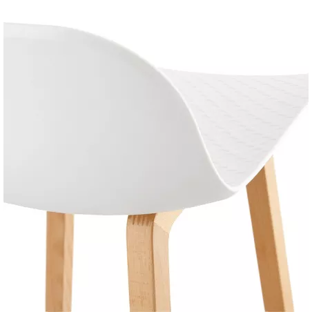 Stool barstool Scandinavian mid-height SCARLETT MINI (white) to associate with Designer Stools For Dining Room