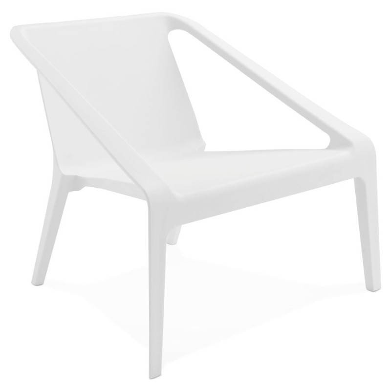 Fauteuil de jardin relax design SUNY (blanc) à associer à Fauteuil De Jardin Avec Accoudoirs Pour Plus De Confort