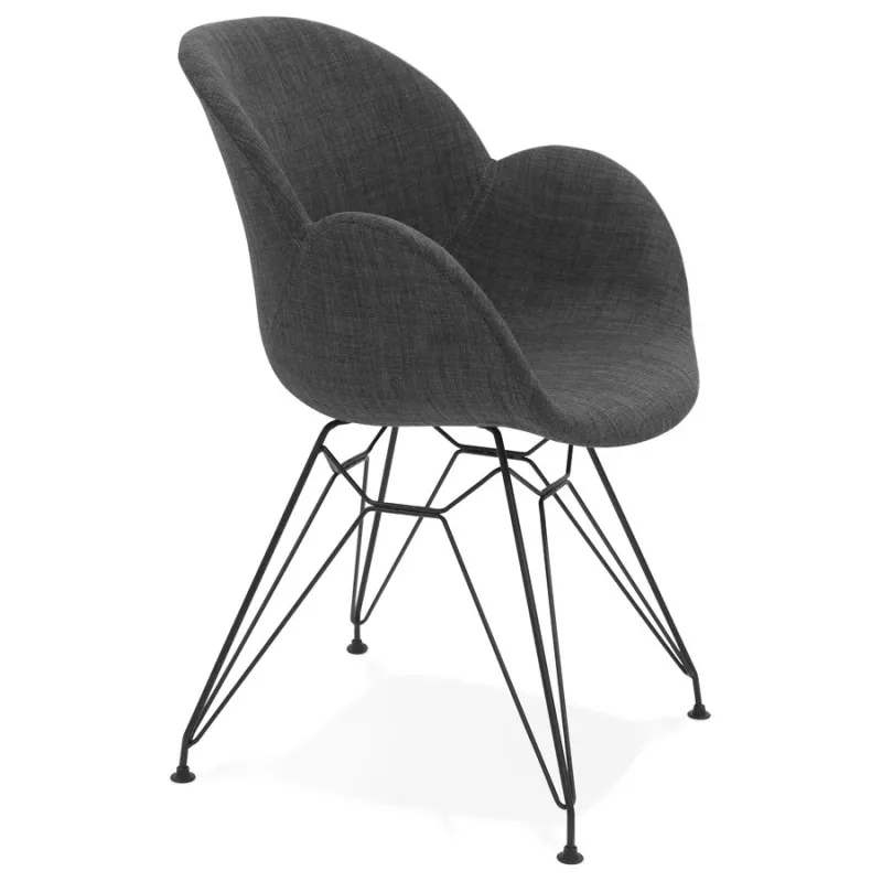 Design chair TOM industrial style fabric (dark gray) - image 29159