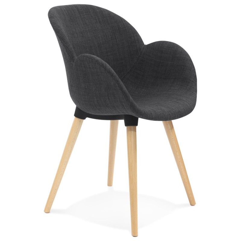 Design chair style Scandinavian LENA in fabric (dark gray) - image 29198