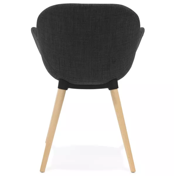 Estilo de silla de diseño escandinavo LENA en tela (gris oscuro) - image 29201