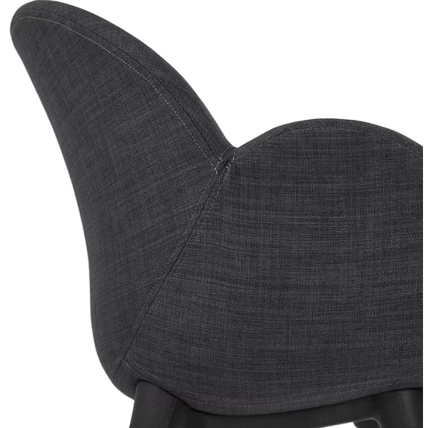 Estilo de silla de diseño escandinavo LENA en tela (gris oscuro) - image 29205