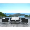 Garden furniture 4 seater Tanzania woven resin (black, white) - image 29784