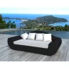 Garden sofa 4 places DIANA round braided resin (black, white/ecru cushions) - image 29811