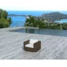 Garden SALOU in woven resin (Brown, white/ecru cushions) Chair - image 29890