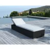 Sunbathing sunbed 5 positions CORDOBA in woven resin (black, white/off-white) - image 29957