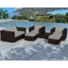 Garden furniture 6 seater KUMBA resin braided (Brown, gray cushions) - image 29990