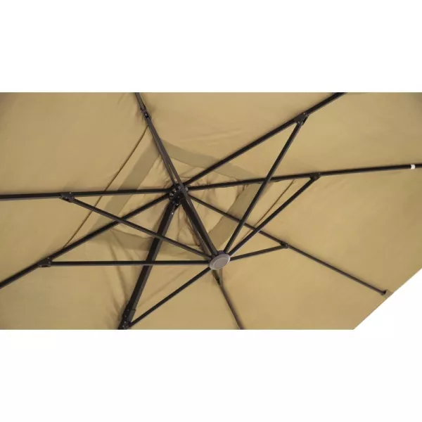 Parasol deported with ventilation 3 m x 4 m LEONIE (beige) - image 30096