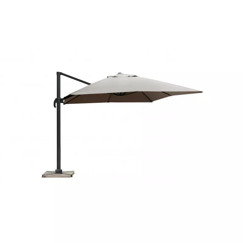 Parasol deportado con ventilación 3 m x 4 m LEONIE (topo) - image 30100