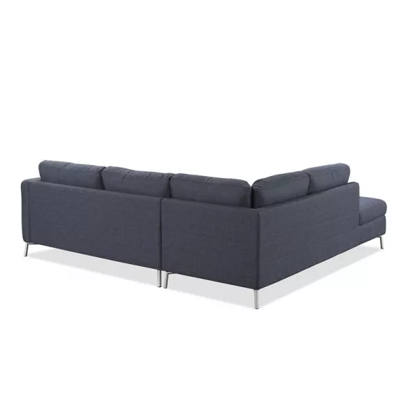 Corner sofa design left 3 places with Meridian MORIS in fabric (dark gray) - image 30236