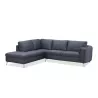 Corner sofa design left 3 places with Meridian MORIS in fabric (dark gray) - image 30237