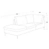 Corner sofa design left 3 places with Meridian MORIS in fabric (dark gray) - image 30239