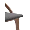 Set of 2 contemporary chairs MARIANNE in fabric and wood (anthracite grey, walnut) - image 30356