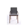 Set of 2 contemporary chairs MARIANNE in fabric and wood (anthracite grey, walnut) - image 30357