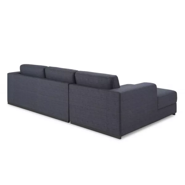 Corner sofa design left 4 side seats with Ma chaise in fabric (dark gray) - image 30386