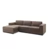 Ecke Sofa Design links 4 Plätze mit Ma Chaise in Stoff (braun) - image 30390