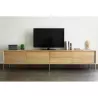 TV cabinet low design 2 drawers 2 doors JASON solid oak (natural oak) to associate with Jason Contemporary Leather Dining Room