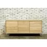 Buffet design low row 2 doors 3 drawers JASON solid oak (natural oak) - image 30481