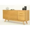 Retro Scandinavian buffet 2 doors 3 drawers AARON (natural) massive teak - image 30511