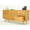 Retro Scandinavian buffet 2 doors 3 drawers AARON (natural) massive teak - image 30512